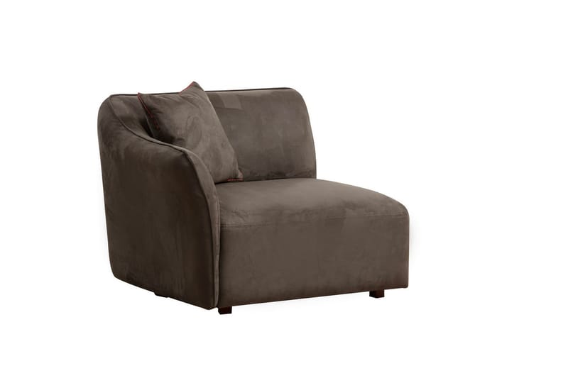 Damor Svängd Soffa 5-sits - Brun - Möbler - Soffa - Sammetssoffa