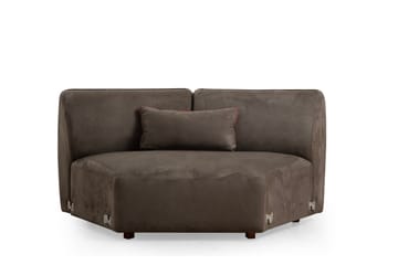 Damor Svängd Soffa 5-sits - Brun - Möbler - Soffa - Sammetssoffa