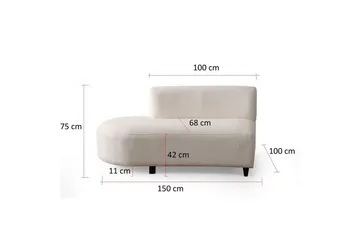 Dariya Svängd Soffa 3-sits - Cream - Möbler - Soffa - 3 sits soffa