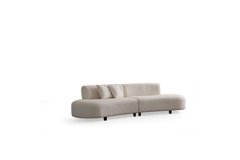 Dariya Svängd Soffa 3-sits, Cream