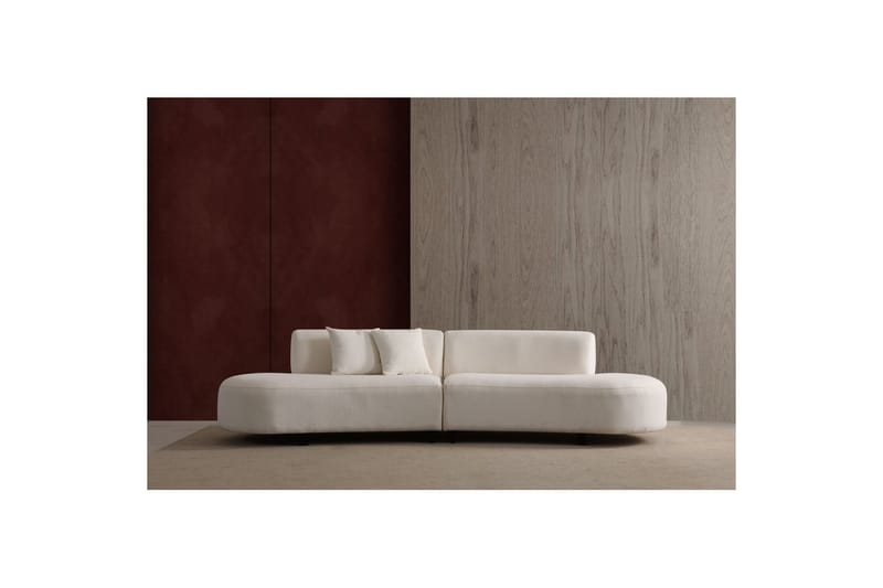 Dariya Svängd Soffa 3-sits - Cream - Möbler - Soffa - 3 sits soffa