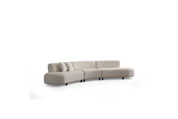 Dariya Svängd Soffa 4-sits - Cream - Möbler - Soffa - 4 sits soffa