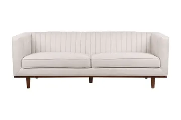 Daymian Soffa 3-sits - Beige/Mörkt trä - Möbler - Soffa - 3 sits soffa