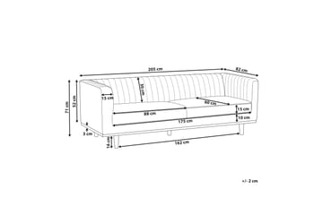 Daymian Soffa 3-sits - Brun/Mörkt trä - Möbler - Soffa - 3 sits soffa