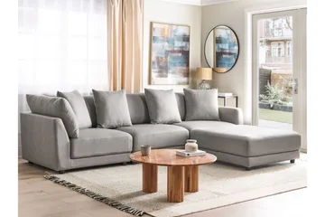 Delisha Soffa 3-sits - Grå/Svart - Möbler - Soffa - Skinnsoffa