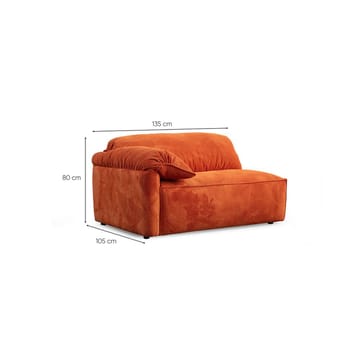 Derebasi 3-sits Soffa - Orange - Möbler - Soffa - 3 sits soffa