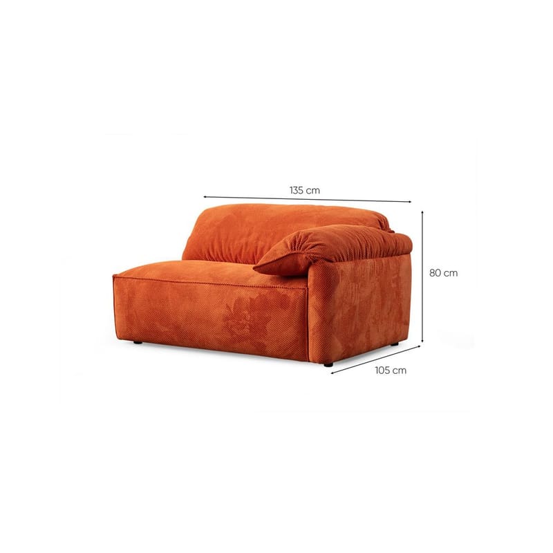 Derebasi 3-sits Soffa - Orange - Möbler - Soffa - 3 sits soffa