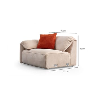 Derebasi 4-sits Hörnsoffa - Krämvit - Möbler - Soffa - Hörnsoffa