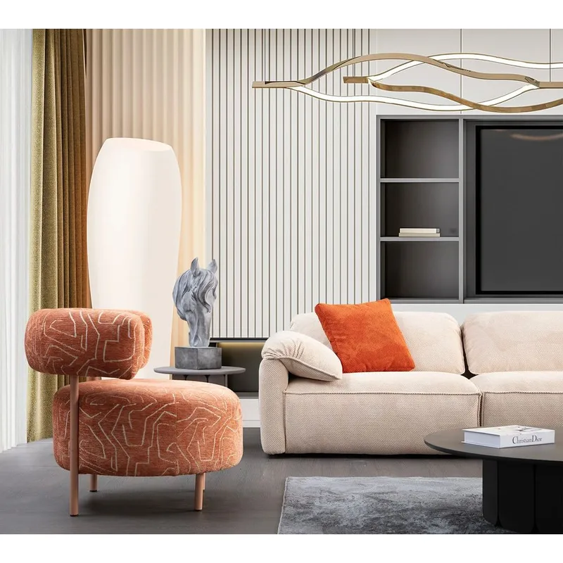 Derebasi 4-sits Hörnsoffa - Krämvit - Möbler - Soffa - Hörnsoffa