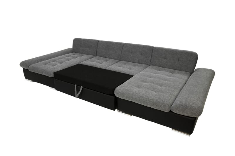 Dewitt Bäddsoffa Dubbelschäslong 4-sits i Sammet - Gul - Möbler - Soffa - Sammetssoffa