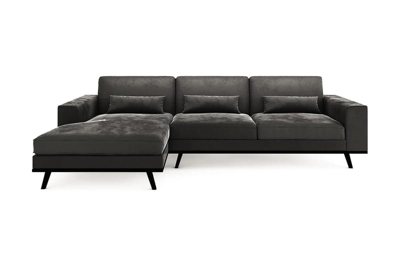 Divansoffa Haga Sammet - Grå - Sammetssoffa - Divansoffa & schäslongsoffa
