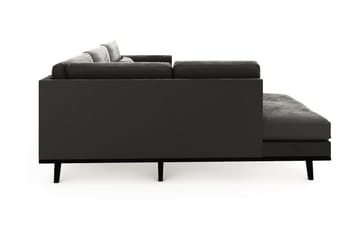 Copenhagen 3 sits L Soffa Sammet med schäslong Höger - Grå - Möbler - Soffa - Divansoffa & schäslongsoffa - 2 sits soffa med divan