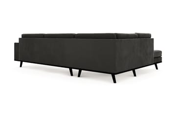 Copenhagen 3 sits L Soffa Sammet med schäslong Höger - Grå - Möbler - Soffa - Divansoffa & schäslongsoffa - 2 sits soffa med divan