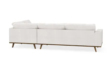 Copenhagen 4-sits Högervänd L-formad Schäslongsoffa i Bouclé - Vit - Möbler - Soffa - Divansoffa & schäslongsoffa - 4 sits soffa med divan