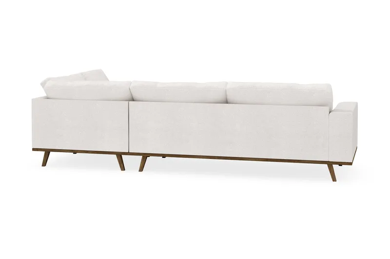 Copenhagen 4-sits Högervänd L-formad Schäslongsoffa i Bouclé - Vit - Möbler - Soffa - Divansoffa & schäslongsoffa - 4 sits soffa med divan