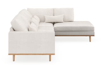 Copenhagen 4-sits Högervänd L-formad Schäslongsoffa i Bouclé - Vit - Möbler - Soffa - Divansoffa & schäslongsoffa - 4 sits soffa med divan