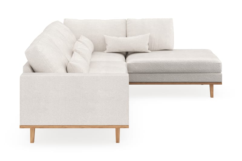 Copenhagen 4-sits Högervänd L-formad Schäslongsoffa i Bouclé - Vit - Möbler - Soffa - Divansoffa & schäslongsoffa - 4 sits soffa med divan