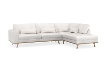 Copenhagen 4-sits Högervänd L-formad Schäslongsoffa i Bouclé - Vit - Möbler - Soffa - Divansoffa & schäslongsoffa - 4 sits soffa med divan