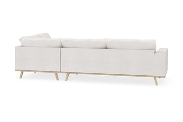 Copenhagen 4-sits Högervänd L-formad Schäslongsoffa i Bouclé - Vit - Möbler - Soffa - Divansoffa & schäslongsoffa - 4 sits soffa med divan