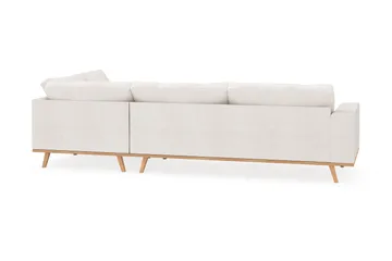 Copenhagen 4-sits Högervänd L-formad Schäslongsoffa i Bouclé - Vit - Möbler - Soffa - Divansoffa & schäslongsoffa - 4 sits soffa med divan