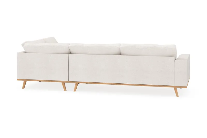 Copenhagen 4-sits Högervänd L-formad Schäslongsoffa i Bouclé - Vit - Möbler - Soffa - Divansoffa & schäslongsoffa - 4 sits soffa med divan
