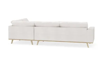 Copenhagen 4-sits Högervänd L-formad Schäslongsoffa i Bouclé - Vit - Möbler - Soffa - Divansoffa & schäslongsoffa - 4 sits soffa med divan