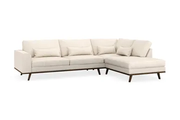 Copenhagen 4-sits Högervänd L-formad Schäslongsoffa i Manchester - Beige - Möbler - Soffa - Divansoffa & schäslongsoffa - 4 sits soffa med divan