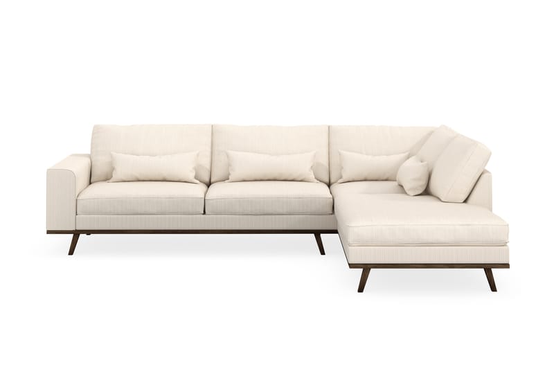 Copenhagen 4-sits Högervänd L-formad Schäslongsoffa i Manchester - Beige - Möbler - Soffa - Divansoffa & schäslongsoffa - 4 sits soffa med divan