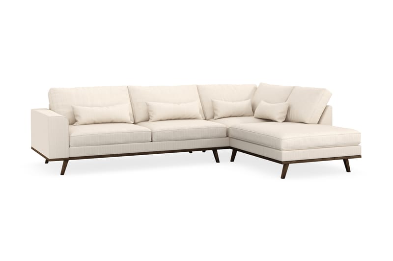 Copenhagen 4-sits Högervänd L-formad Schäslongsoffa i Manchester - Beige - Möbler - Soffa - Divansoffa & schäslongsoffa - 4 sits soffa med divan
