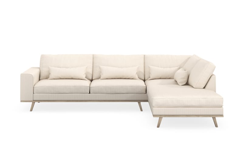 Copenhagen 4-sits Högervänd L-formad Schäslongsoffa i Manchester - Beige - Möbler - Soffa - Divansoffa & schäslongsoffa - 4 sits soffa med divan
