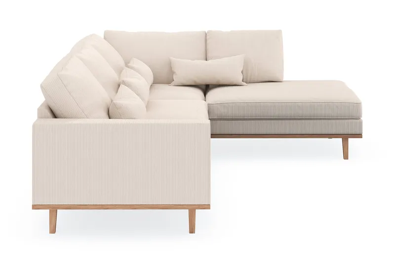 Copenhagen 4-sits Högervänd L-formad Schäslongsoffa i Manchester - Beige - Möbler - Soffa - Divansoffa & schäslongsoffa - 4 sits soffa med divan