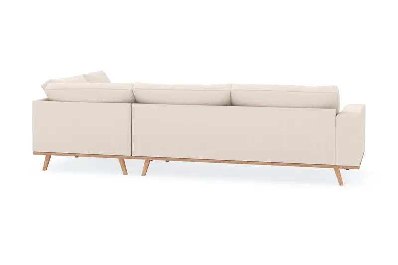 Copenhagen 4-sits Högervänd L-formad Schäslongsoffa i Manchester - Beige - Möbler - Soffa - Divansoffa & schäslongsoffa - 4 sits soffa med divan