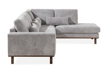 Copenhagen 4-sits Högervänd L-formad Schäslongsoffa i Manchester - Ljusgrå - Möbler - Soffa - Divansoffa & schäslongsoffa - 4 sits soffa med divan