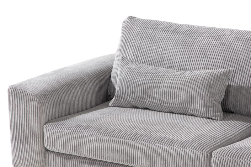Copenhagen 4-sits Högervänd L-formad Schäslongsoffa i Manchester - Ljusgrå - Möbler - Soffa - Divansoffa & schäslongsoffa - 4 sits soffa med divan