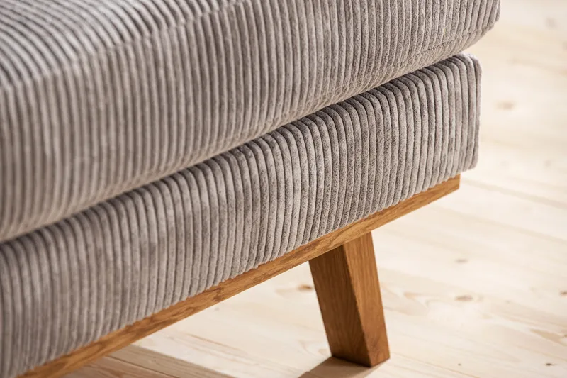 Copenhagen 4-sits Högervänd L-formad Schäslongsoffa i Manchester - Ljusgrå - Möbler - Soffa - Divansoffa & schäslongsoffa - 4 sits soffa med divan