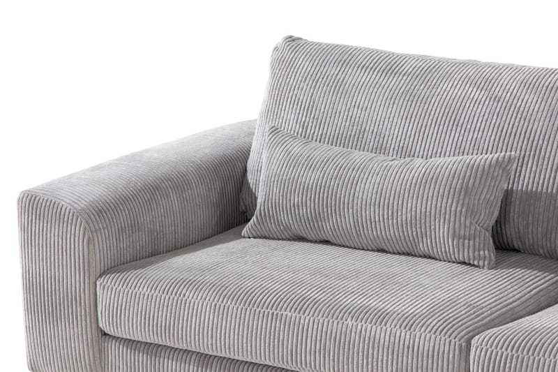 Copenhagen 4-sits Högervänd L-formad Schäslongsoffa i Manchester - Ljusgrå - Möbler - Soffa - Divansoffa & schäslongsoffa - 4 sits soffa med divan
