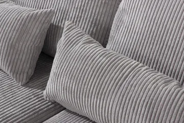 Copenhagen 4-sits Högervänd L-formad Schäslongsoffa i Manchester - Ljusgrå - Möbler - Soffa - Divansoffa & schäslongsoffa - 4 sits soffa med divan