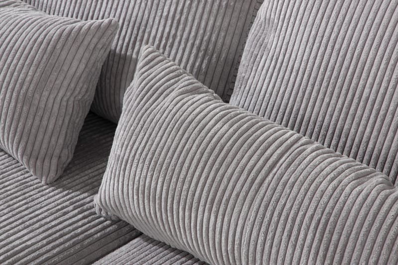 Copenhagen 4-sits Högervänd L-formad Schäslongsoffa i Manchester - Ljusgrå - Möbler - Soffa - Divansoffa & schäslongsoffa - 4 sits soffa med divan