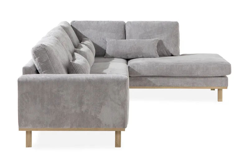 Copenhagen 4-sits Högervänd L-formad Schäslongsoffa i Manchester - Ljusgrå - Möbler - Soffa - Divansoffa & schäslongsoffa - 4 sits soffa med divan