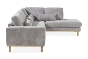 Copenhagen 4-sits Högervänd L-formad Schäslongsoffa i Manchester - Ljusgrå - Möbler - Soffa - Divansoffa & schäslongsoffa - 4 sits soffa med divan