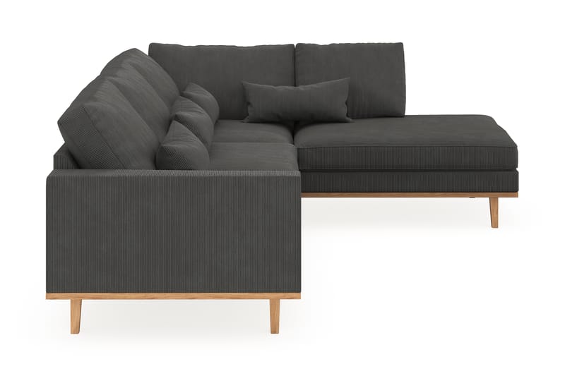 Copenhagen 4-sits Högervänd L-formad Schäslongsoffa i Manchester - Mörkgrå - Möbler - Soffa - Divansoffa & schäslongsoffa - 4 sits soffa med divan
