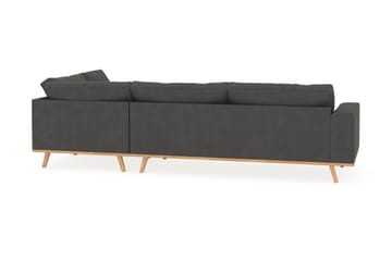 Copenhagen 4-sits Högervänd L-formad Schäslongsoffa i Manchester - Mörkgrå - Möbler - Soffa - Divansoffa & schäslongsoffa - 4 sits soffa med divan