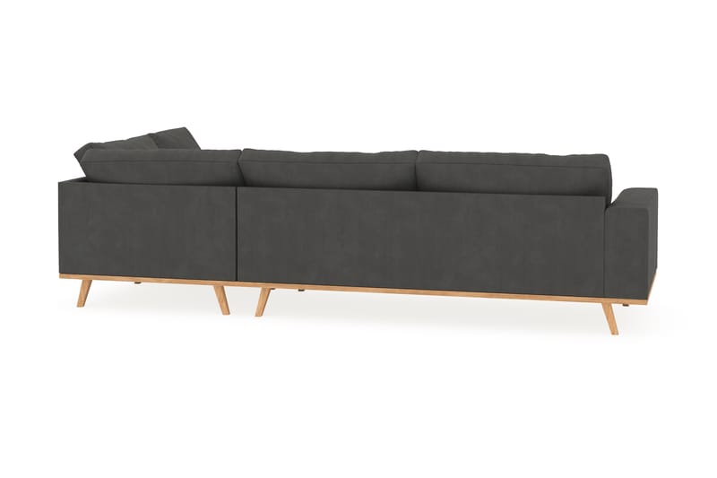 Copenhagen 4-sits Högervänd L-formad Schäslongsoffa i Manchester - Mörkgrå - Möbler - Soffa - Divansoffa & schäslongsoffa - 4 sits soffa med divan