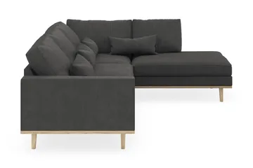 Copenhagen 4-sits Högervänd L-formad Schäslongsoffa i Manchester - Mörkgrå - Möbler - Soffa - Divansoffa & schäslongsoffa - 4 sits soffa med divan