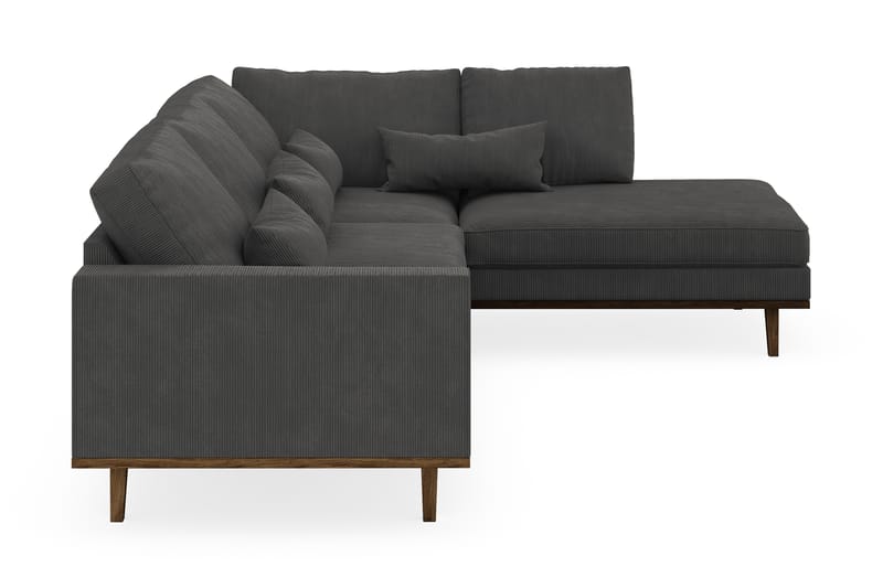 Copenhagen 4-sits Högervänd L-formad Schäslongsoffa i Manchester - Mörkgrå - Möbler - Soffa - Divansoffa & schäslongsoffa - 4 sits soffa med divan