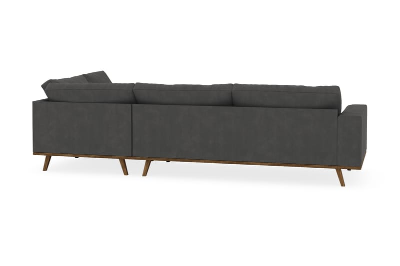 Copenhagen 4-sits Högervänd L-formad Schäslongsoffa i Manchester - Mörkgrå - Möbler - Soffa - Divansoffa & schäslongsoffa - 4 sits soffa med divan