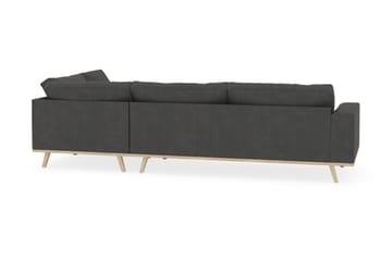 Copenhagen 4-sits Högervänd L-formad Schäslongsoffa i Manchester - Mörkgrå - Möbler - Soffa - Divansoffa & schäslongsoffa - 4 sits soffa med divan