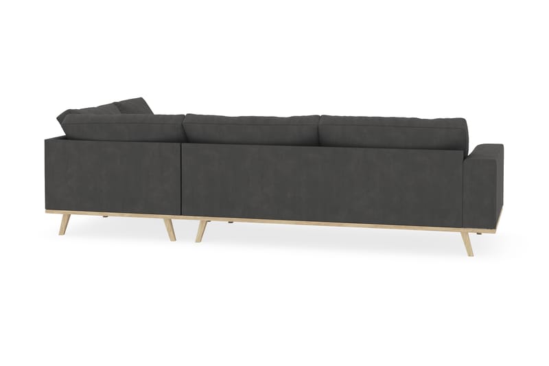 Copenhagen 4-sits Högervänd L-formad Schäslongsoffa i Manchester - Mörkgrå - Möbler - Soffa - Divansoffa & schäslongsoffa - 4 sits soffa med divan