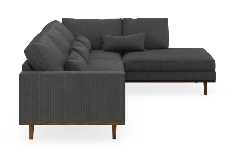Copenhagen 4-sits Högervänd L-formad Schäslongsoffa i Manchester - Mörkgrå - Möbler - Soffa - Divansoffa & schäslongsoffa - 4 sits soffa med divan