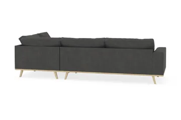 Copenhagen 4-sits Högervänd L-formad Schäslongsoffa i Manchester - Mörkgrå - Möbler - Soffa - Divansoffa & schäslongsoffa - 4 sits soffa med divan